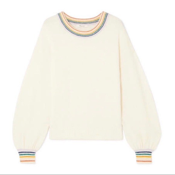 Madewell Sweaters - Rainbow Trim Madewell Sweater